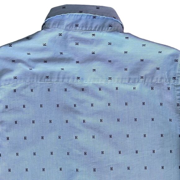 TOMMY HILFIGER | Blue | STRIPED SHIRT WITH TIE - Picture 10 of 14